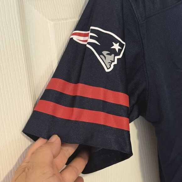 Youth L Rob Gronkowski #87 New England Patriots NFL Jersey Blue 14/16 Excellent - Picture 6 of 8